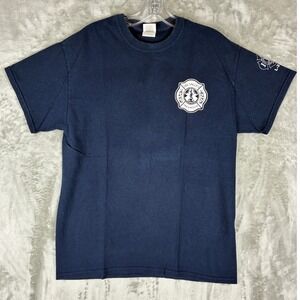 VTG Gildan Sni Valley Fire Rescue Navy Blue Graphic T-Shirt Mens M
